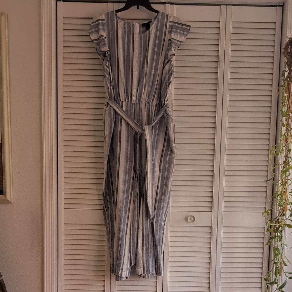 Lane Bryant Blue and White Striped Pant suit